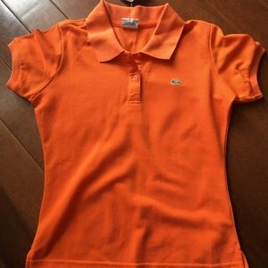 NWOT Sz 3 Lacoste Orange Polo Tshirt